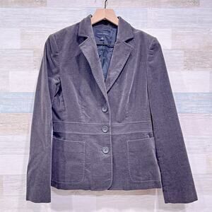 Banana Republic Corduroy Patch Pocket Blazer Brown Button Lined Cotton Womens 8